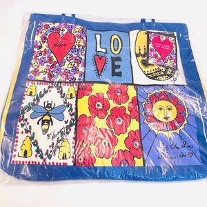 Brighton “You Warm My Heart” Colorful Canvas Tote Bag- NWT